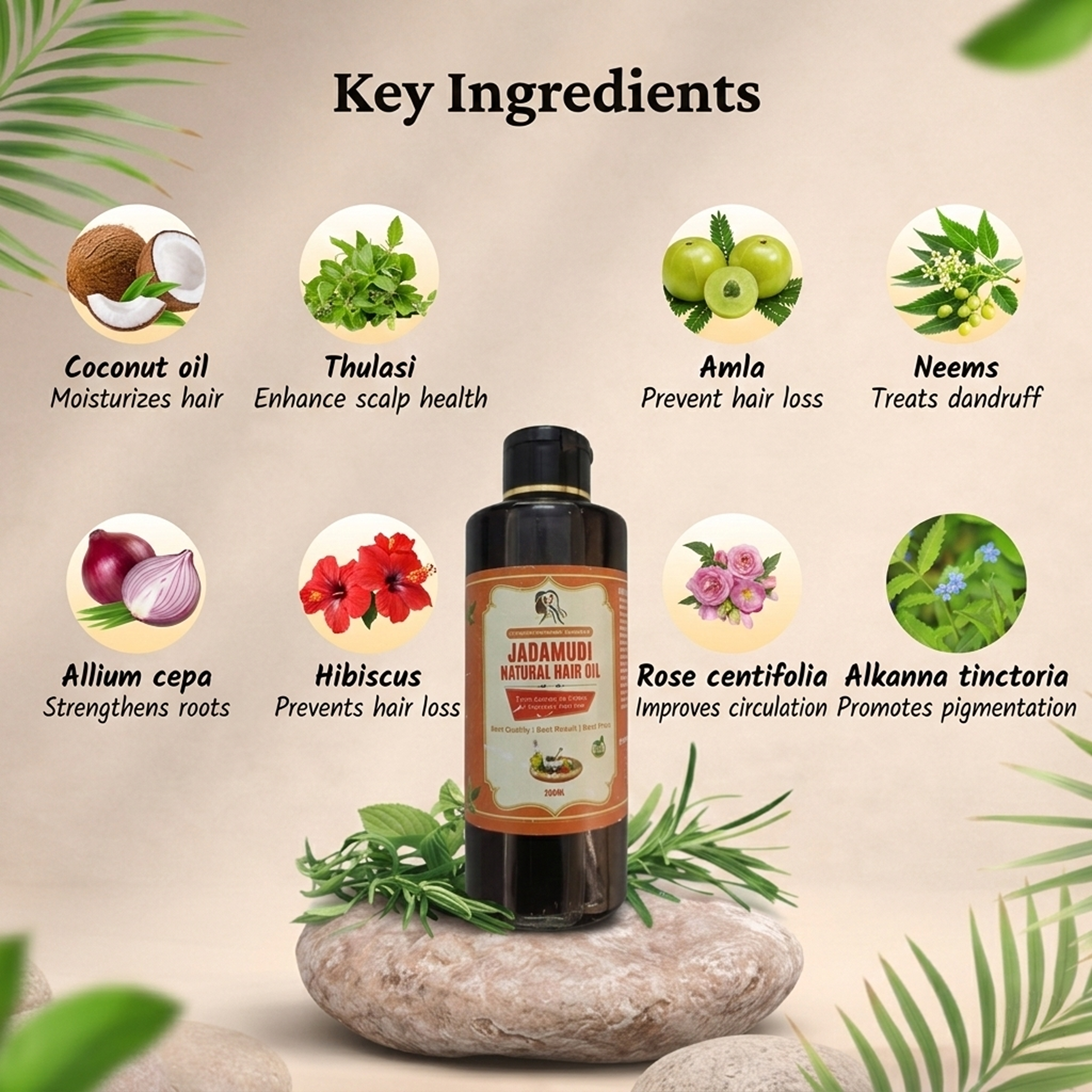 1 Lit Jadamudi Natural Hair Oil