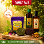 100ml Hair Oil +100ml Shampoo +1  Organic Soap+ Organic Face Pack