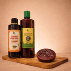 Hair Care Combo: 100ml Oil + 200ml Shampoo + Free Organic Soap 1