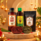 Diwali Combo: 100ml Hair Oil + 100ml Shampoo + 1 Bath Soap